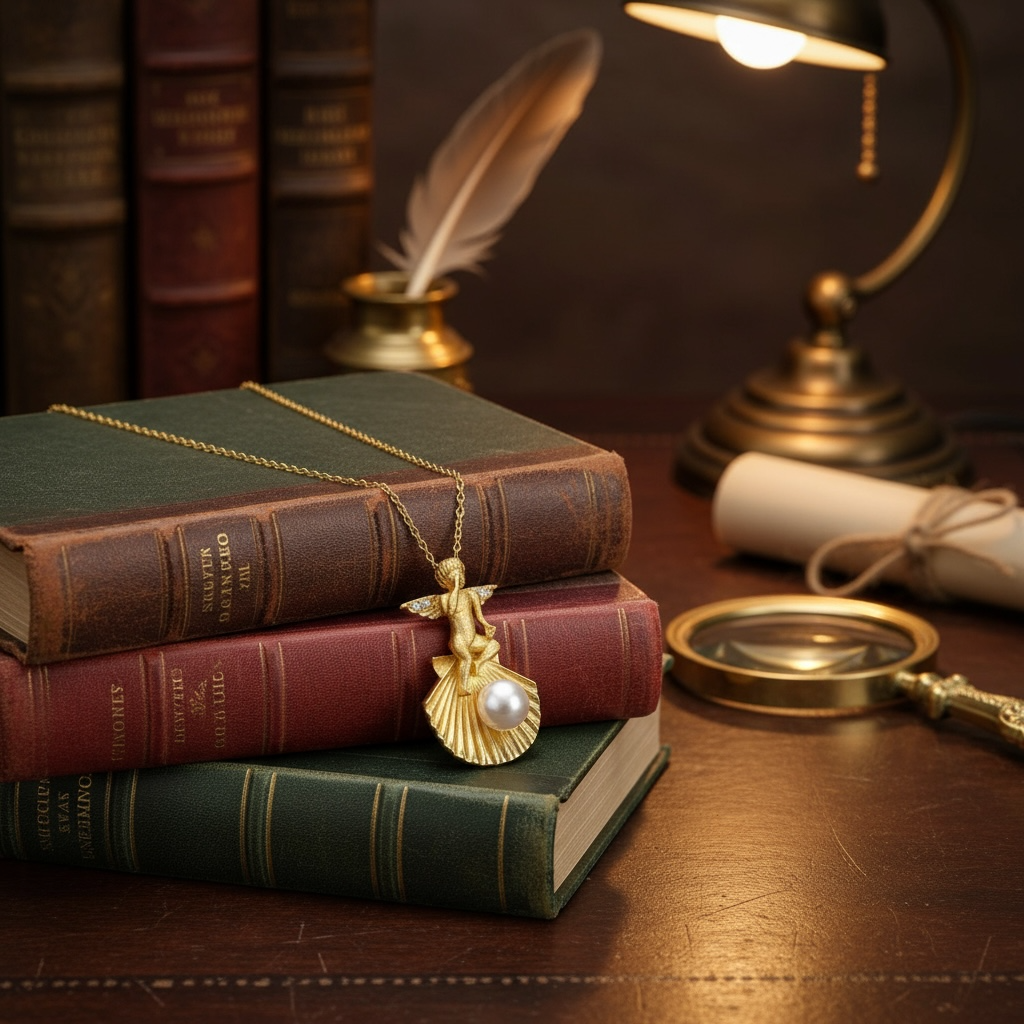 Renaissance Style Cherub Pendant, Brooch in Sterling Silver - Twelve Silver Trees