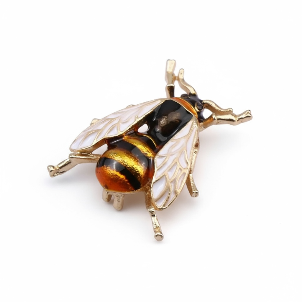Enamel Honey Bee brooch - Twelve Silver Trees