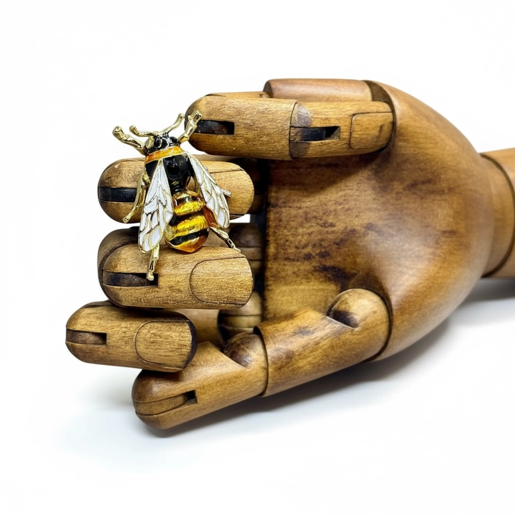 Enamel Honey Bee brooch - Twelve Silver Trees