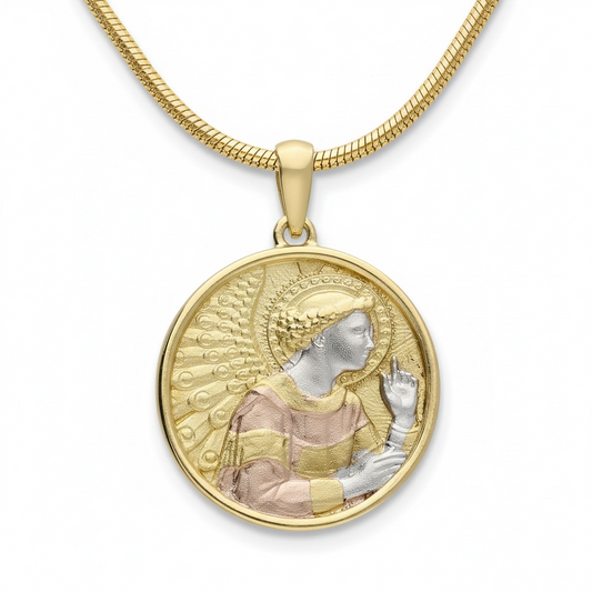 Sterling Silver Angel Gabriel Pendant - Twelve Silver Trees