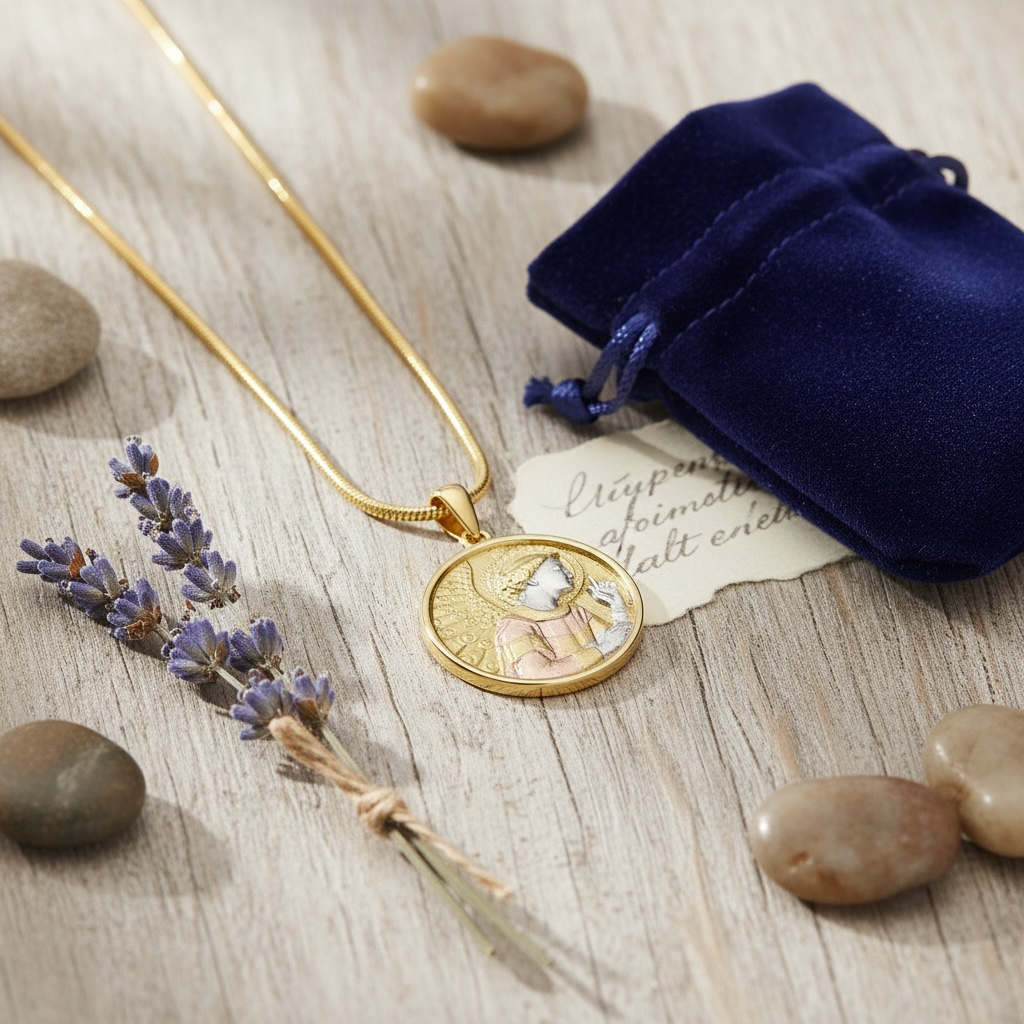 Sterling Silver Angel Gabriel Pendant - Twelve Silver Trees