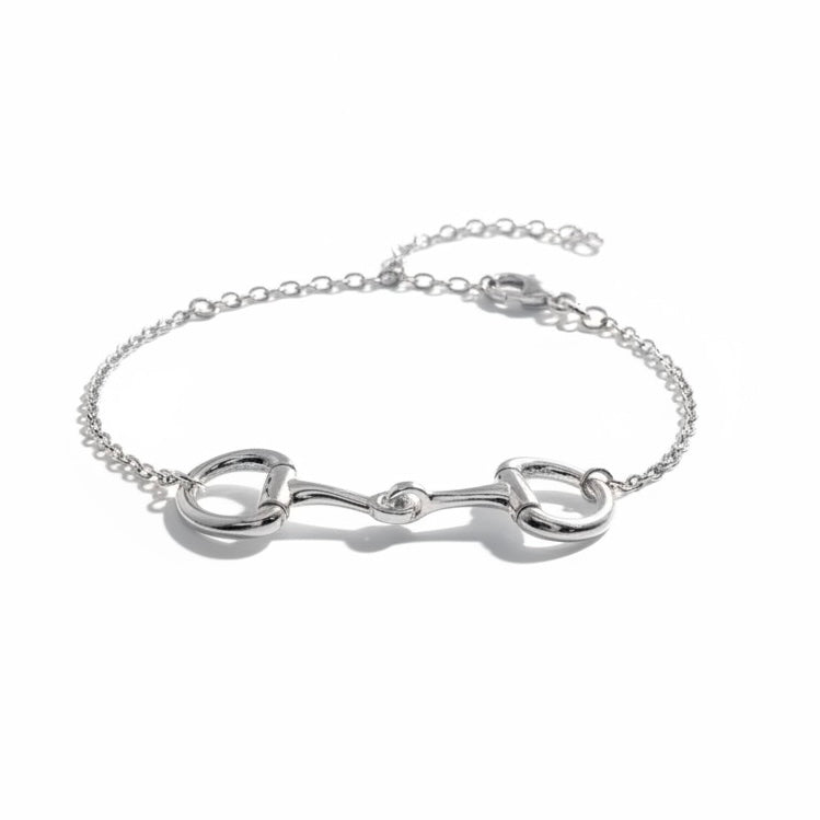 Sterling Silver Classic Eggbutt Snaffle Bracelet - Twelve Silver Trees