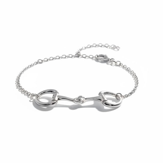 Sterling Silver Classic Eggbutt Snaffle Bracelet - Twelve Silver Trees