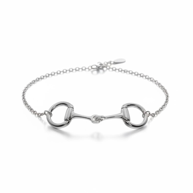 Sterling Silver Classic Eggbutt Snaffle Bracelet - Twelve Silver Trees