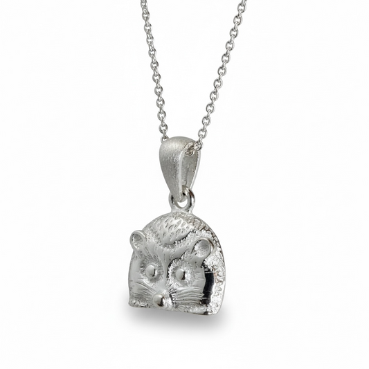 Sterling Silver Hedgehog Pendant Necklace - Twelve Silver Trees