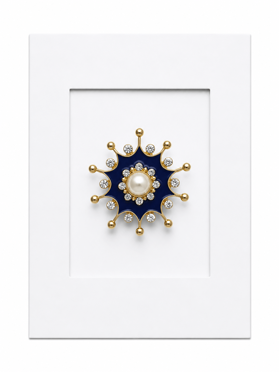 Midnight Star Keepsake Card – Pearl & Crystal Brooch - Twelve Silver Trees