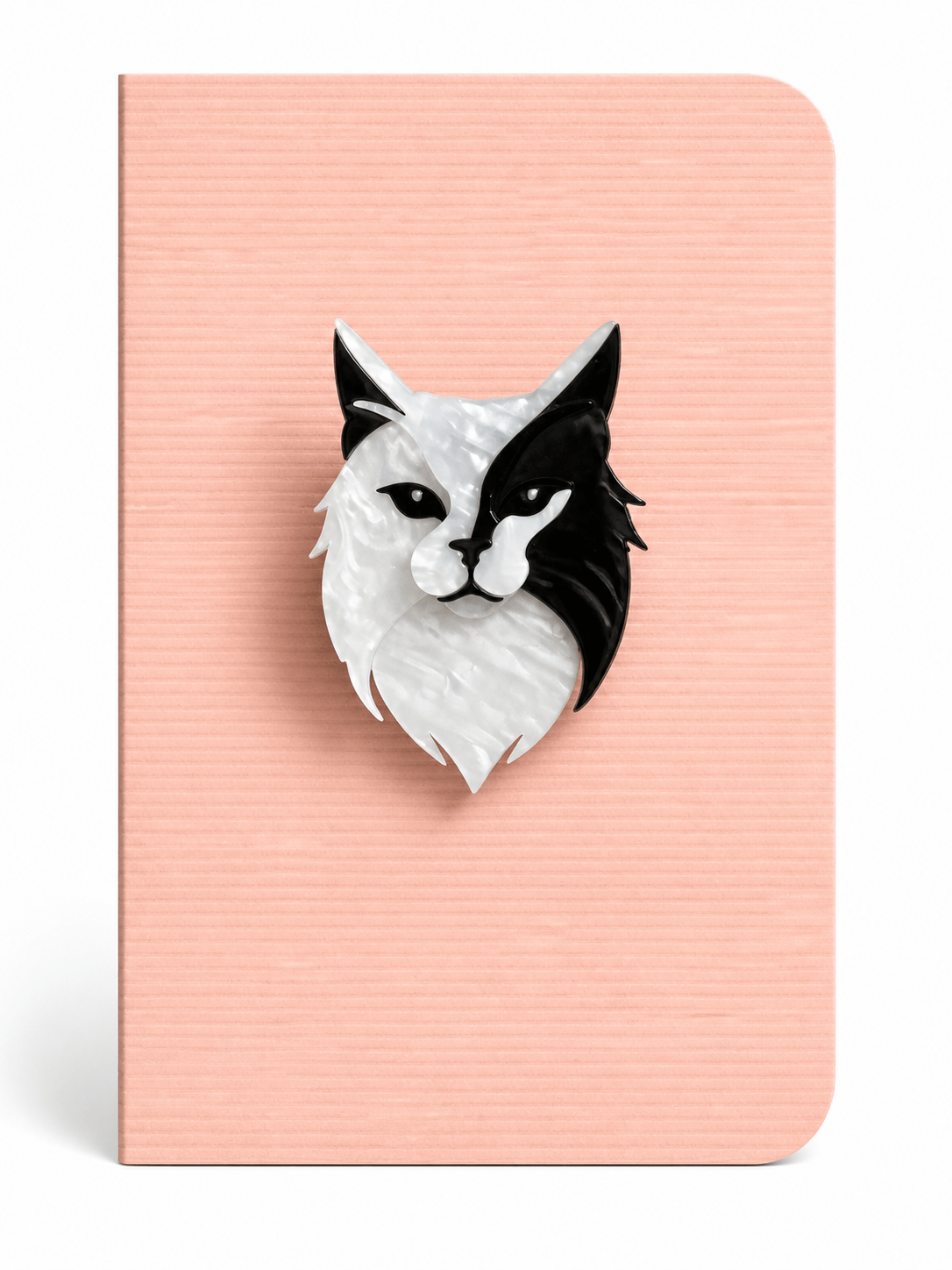 Elegant Cat Premium Keepsake Brooch Card | Blank Greeting Card Gift | Twelve Silver Trees - Twelve Silver Trees