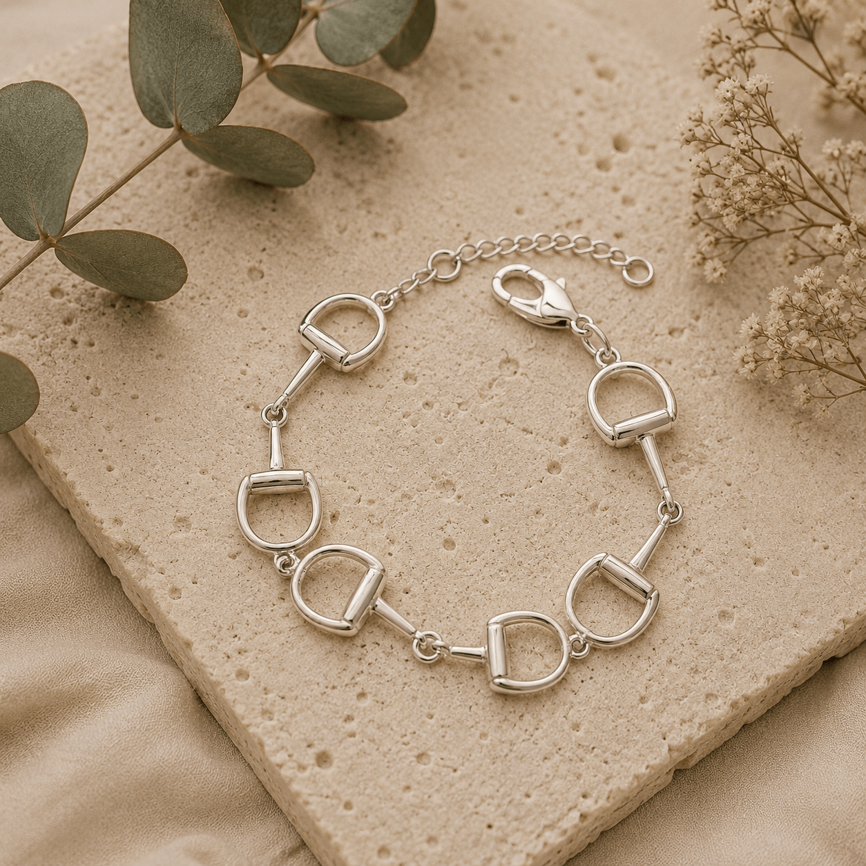 Signature Sterling Silver Snaffle Bracelet - Twelve Silver Trees
