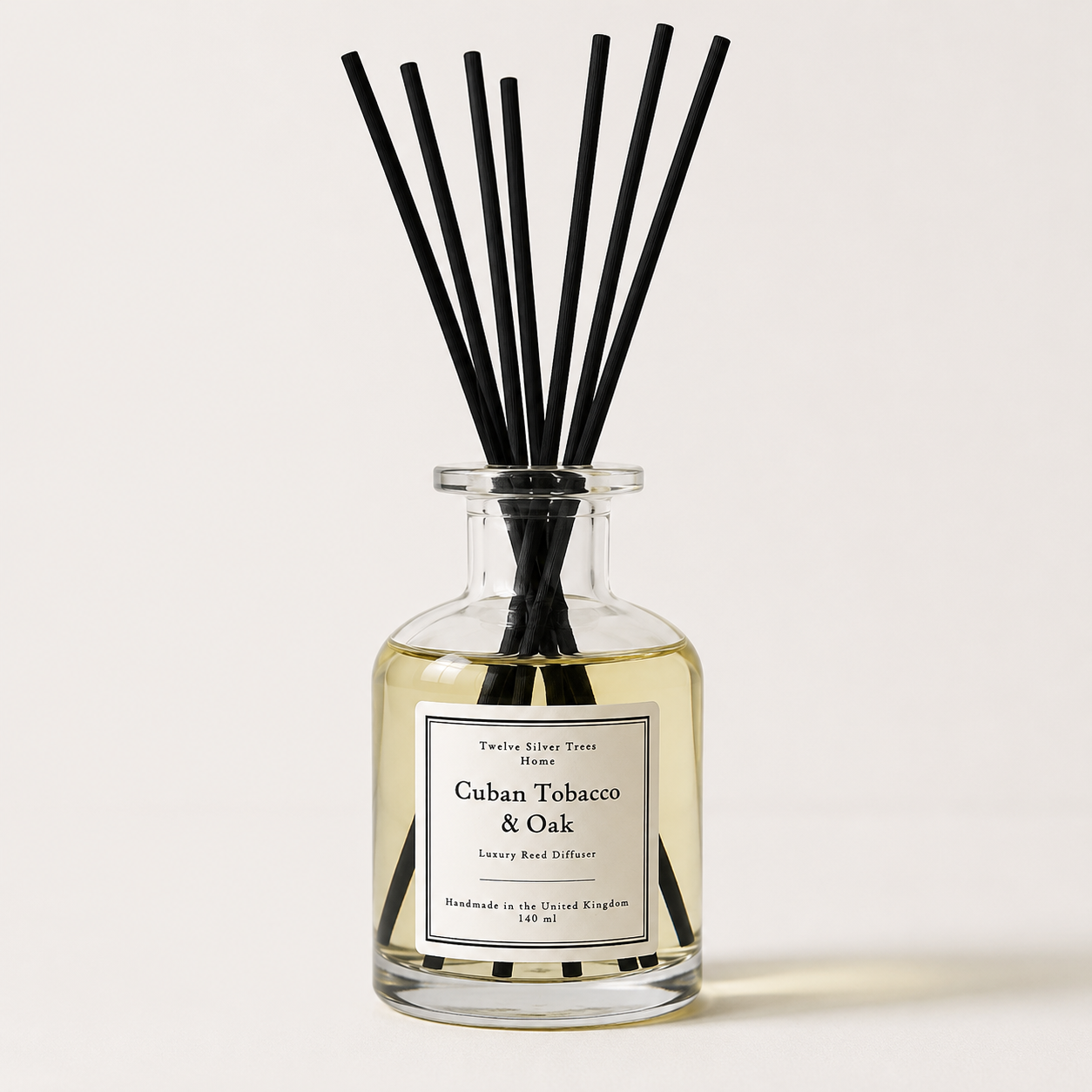 Handmade Cuban Tobacco & Oak Luxury Reed Diffuser - Twelve Silver Trees