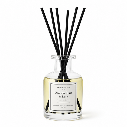 Handmade Damson, Plum & Rose Luxury Reed Diffuser - Twelve Silver Trees