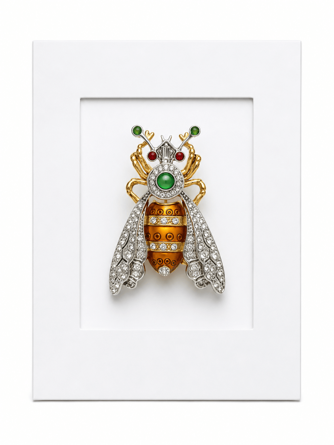 Jewel Bee Keepsake Card – Crystal Wing Brooch - Twelve Silver Trees
