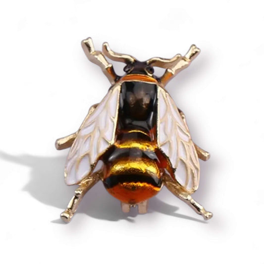 Enamel Honey Bee brooch - Twelve Silver Trees