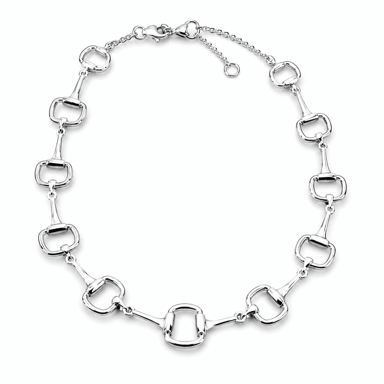 The Heavyweight Snaffle Necklace – Solid Sterling Silver - Twelve Silver Trees