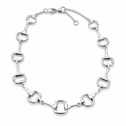 The Heavyweight Snaffle Necklace – Solid Sterling Silver - Twelve Silver Trees