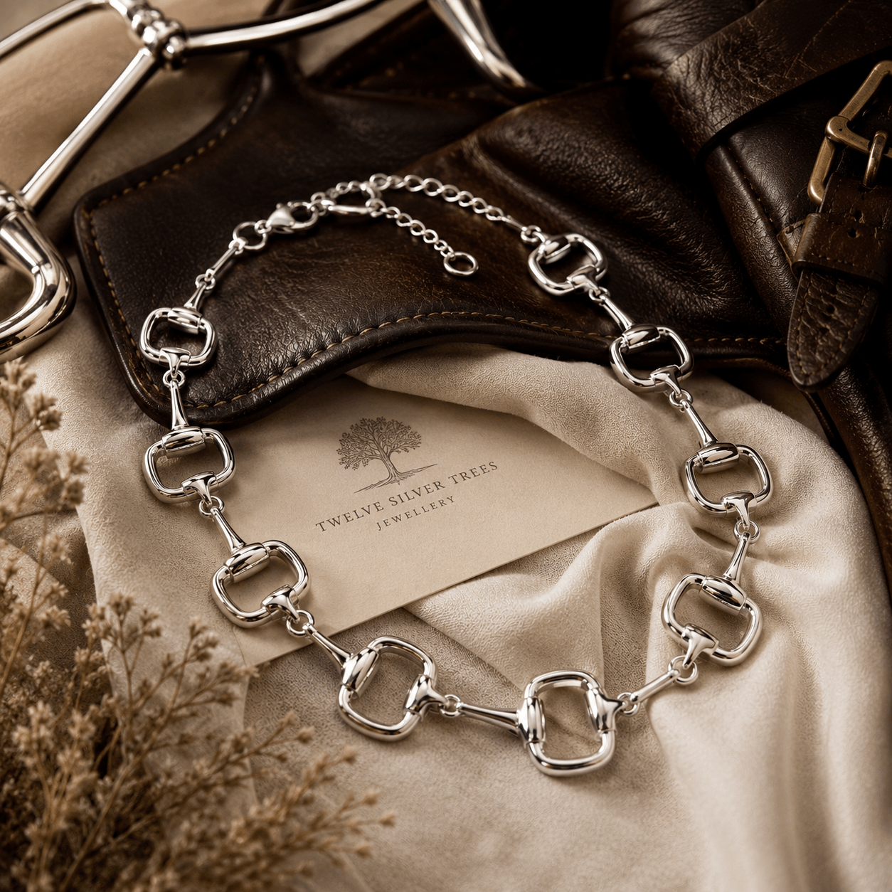 The Heavyweight Snaffle Necklace – Solid Sterling Silver - Twelve Silver Trees