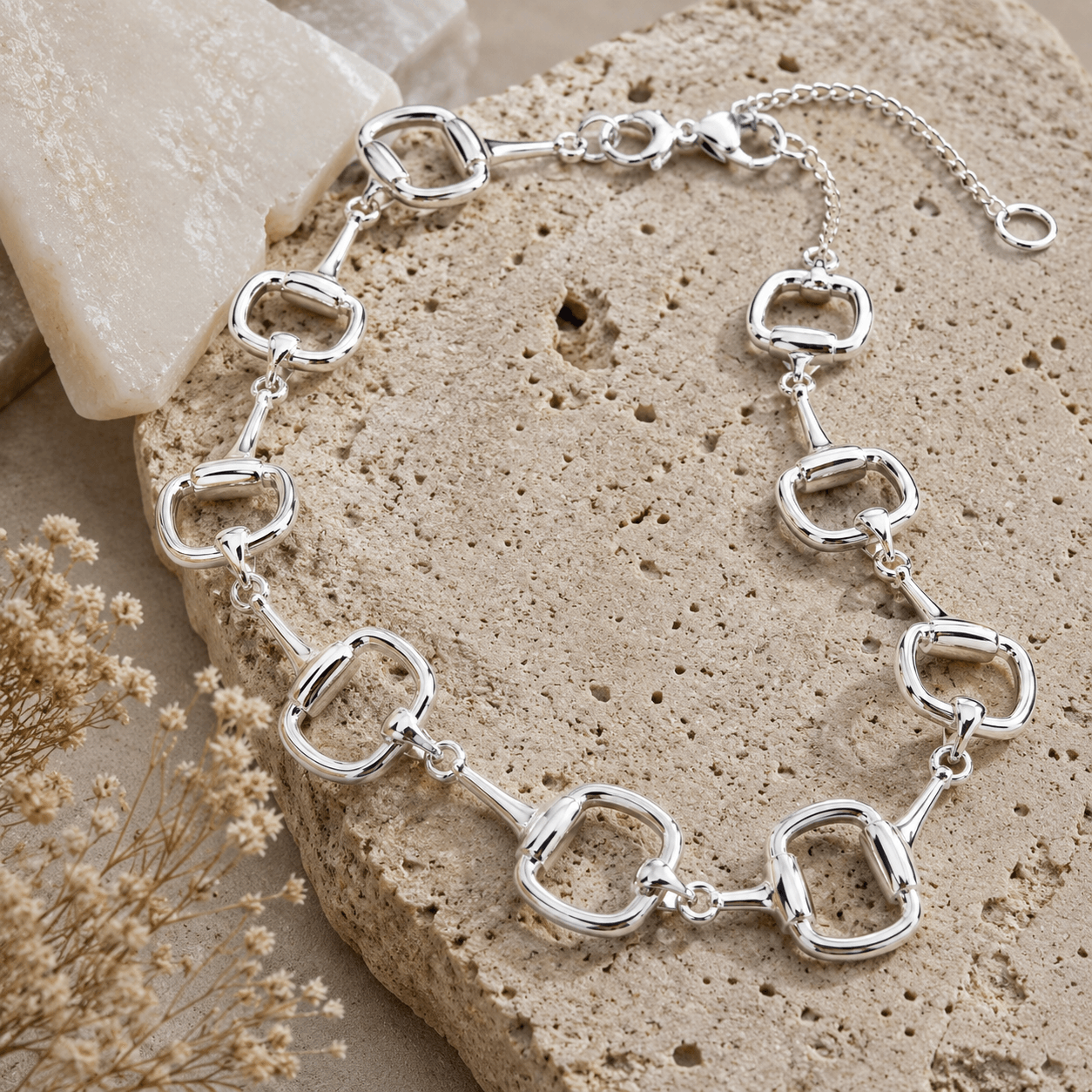 The Heavyweight Snaffle Necklace – Solid Sterling Silver - Twelve Silver Trees
