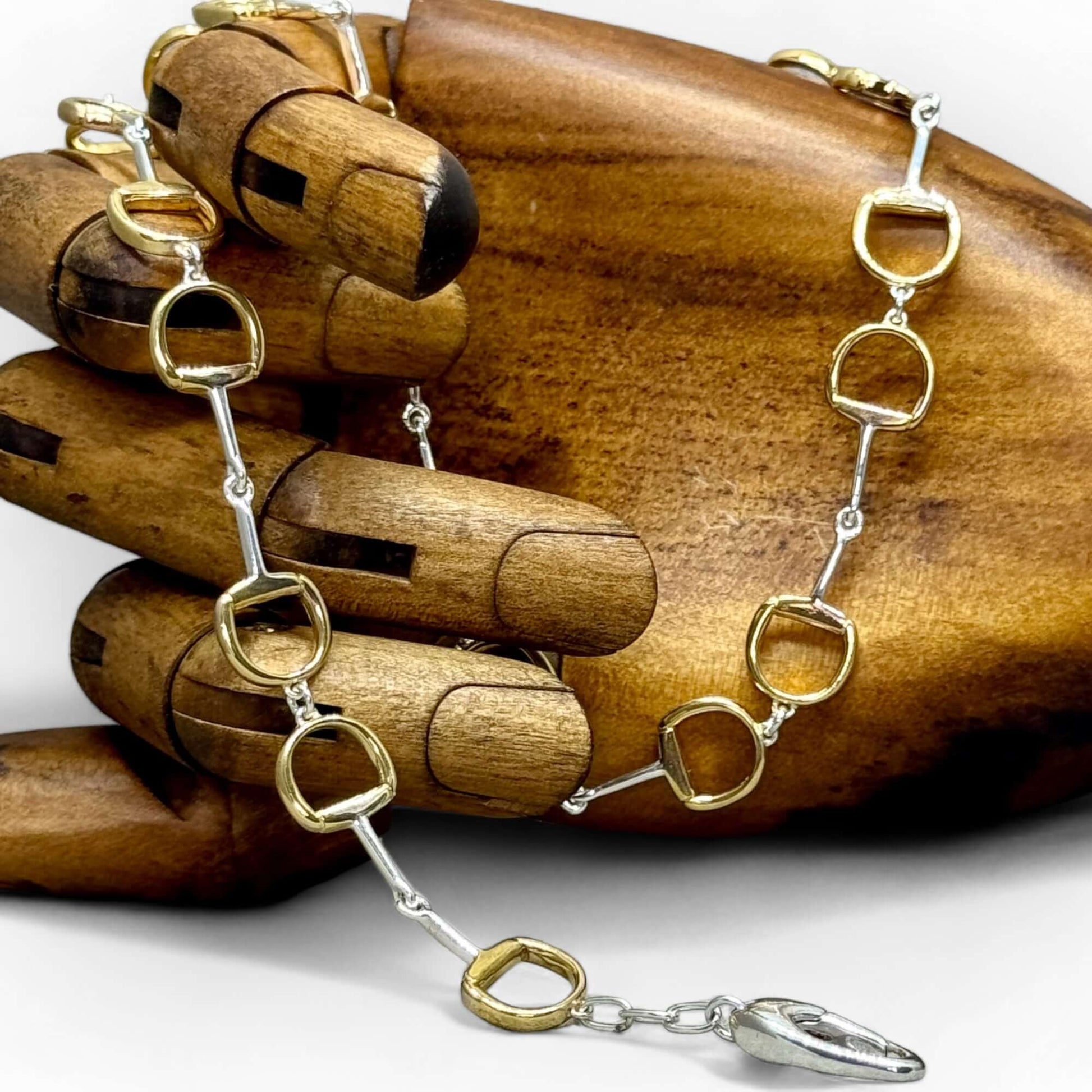 Signature Sterling Silver & 18ct Gold Snaffle Necklace - Twelve Silver Trees