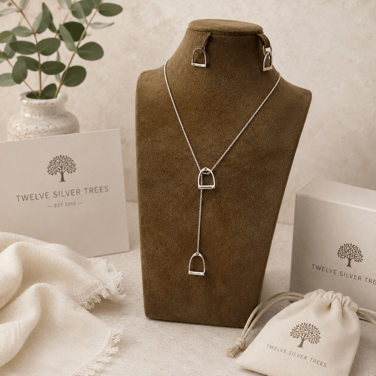 Sterling Silver Loop Through Stirrup Necklace – Large - Twelve Silver Trees