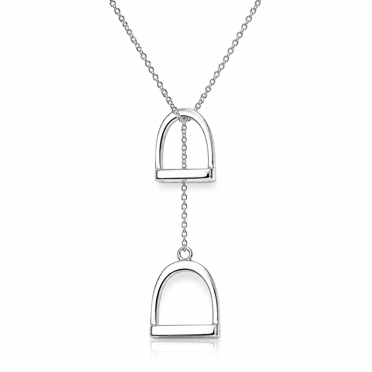 Sterling Silver Loop Through Stirrup Necklace – Large - Twelve Silver Trees
