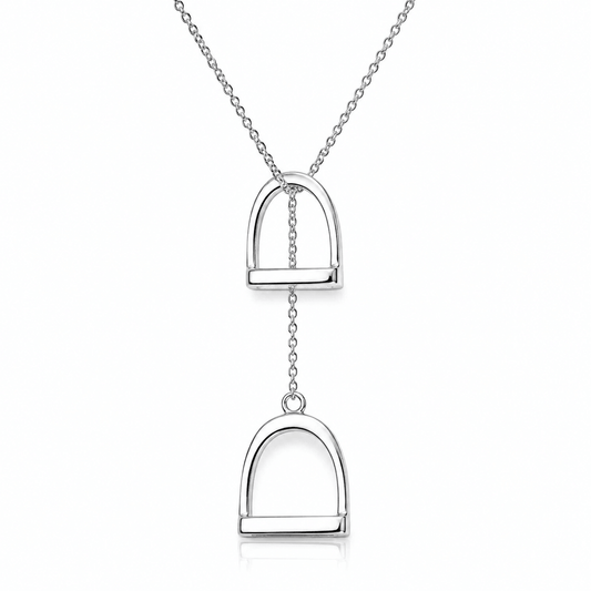 Sterling Silver Loop Through Stirrup Necklace – Large - Twelve Silver Trees