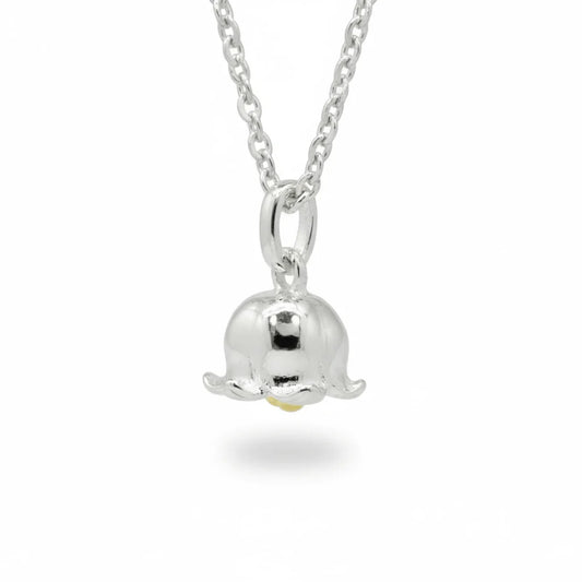 Lily of the Valley Pendant Necklace in Sterling Silver & Gold - Twelve Silver Trees