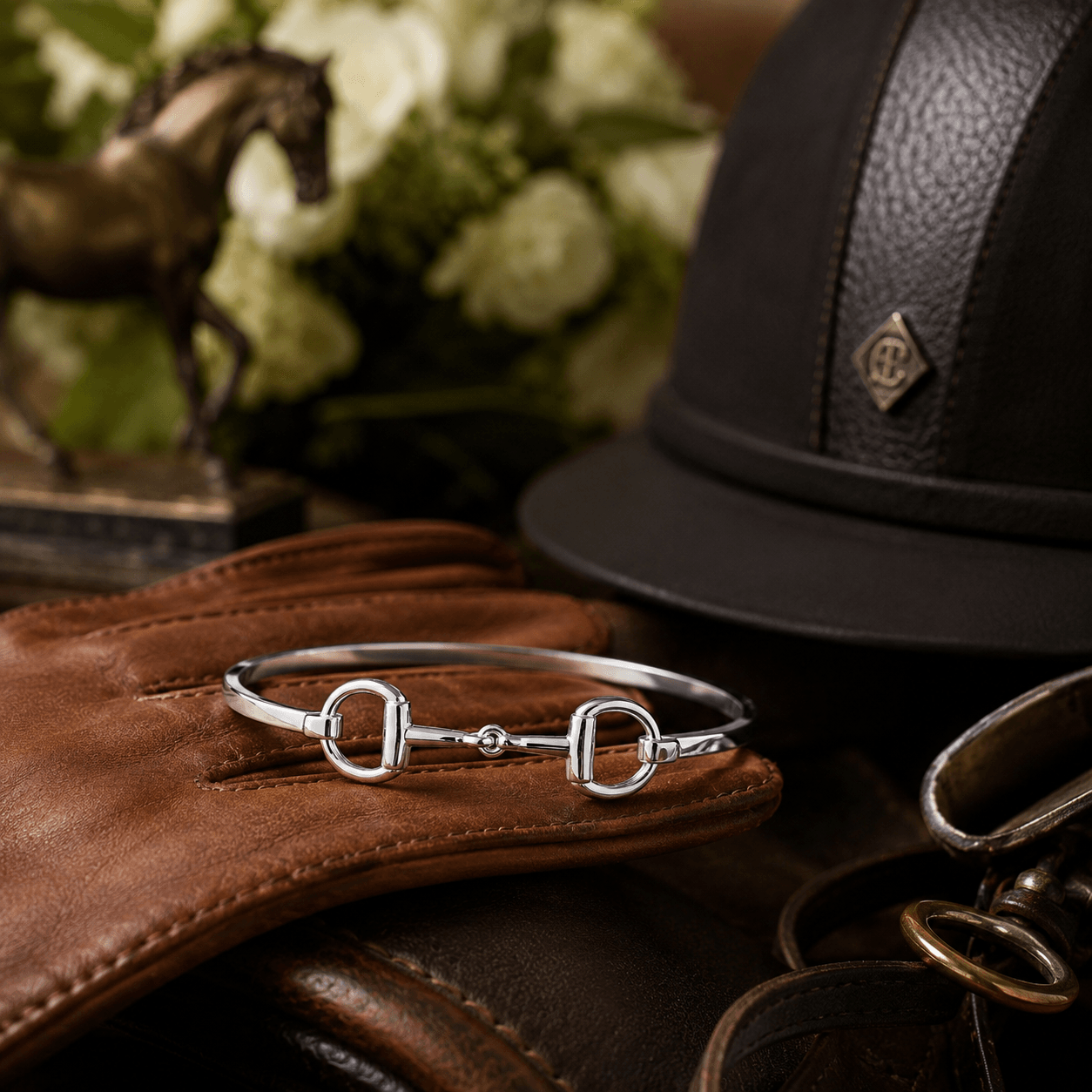 Sterling Silver Snaffle Cuff Bracelet - Twelve Silver Trees