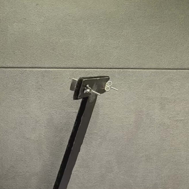 Square Citrine Sterling Silver Stud Earrings - Twelve Silver Trees