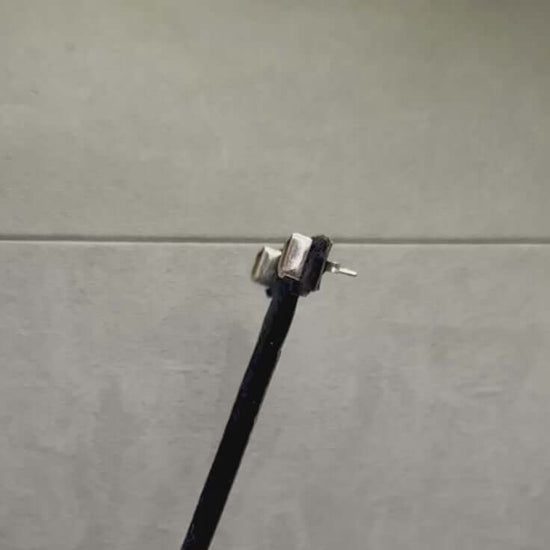 Square Peridot Sterling Silver Stud Earrings - Twelve Silver Trees