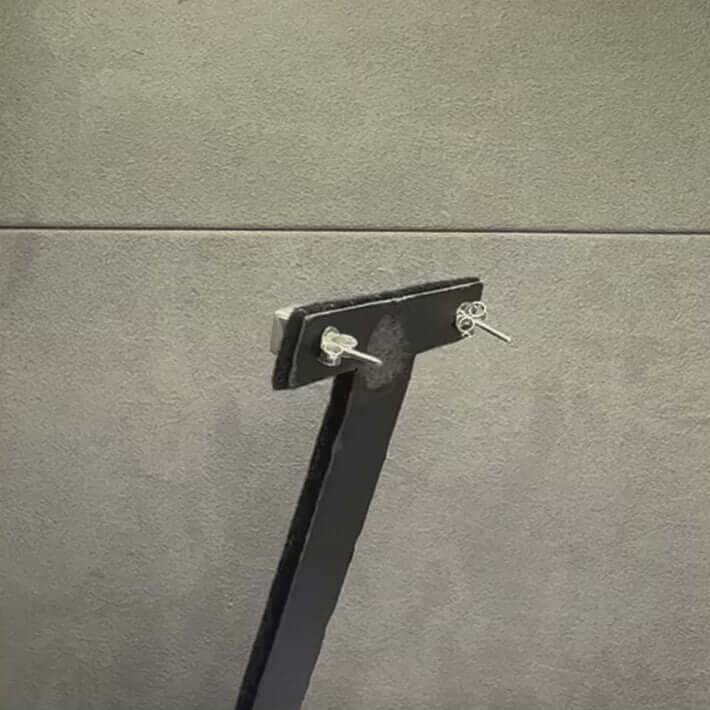 Square Citrine Sterling Silver Stud Earrings - Twelve Silver Trees