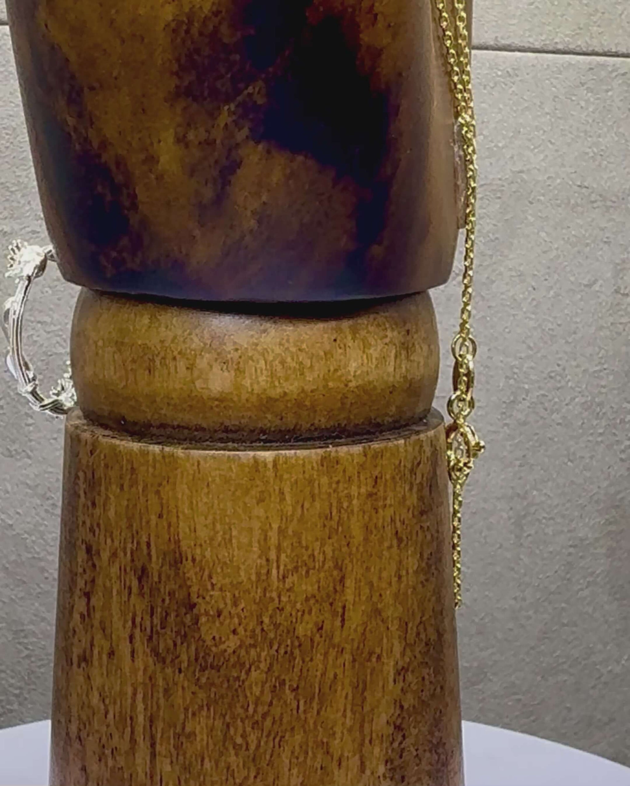 Daisy & Vine Leaves Two Tone Sterling Silver Flower Pendant - Twelve Silver Trees