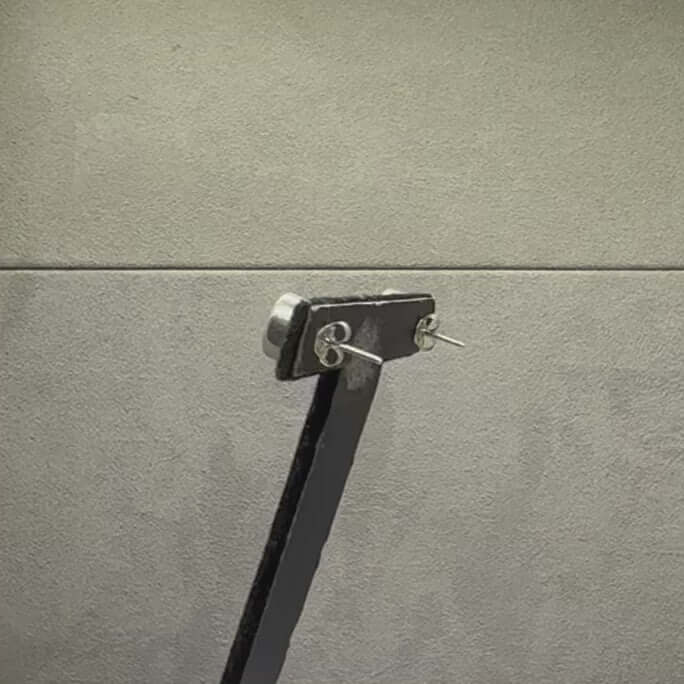 Large Oval Blue Topaz Sterling Silver Stud Earrings - Twelve Silver Trees