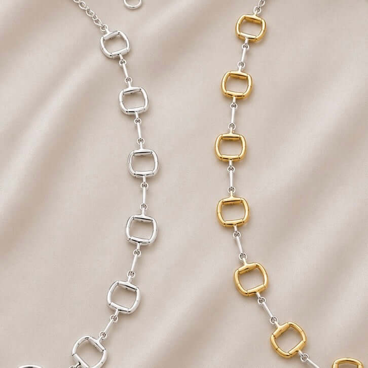 Signature Sterling Silver Snaffle Link Necklace - Twelve Silver Trees