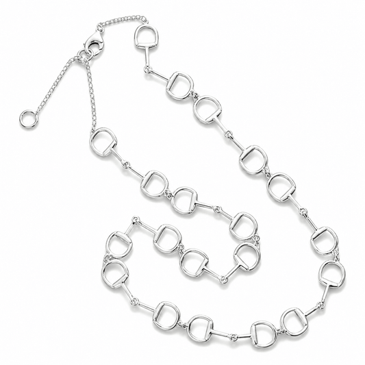 Signature Sterling Silver Snaffle Link Necklace - Twelve Silver Trees