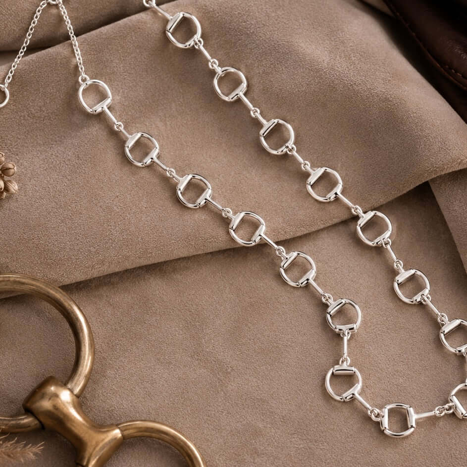 Signature Sterling Silver Snaffle Link Necklace - Twelve Silver Trees