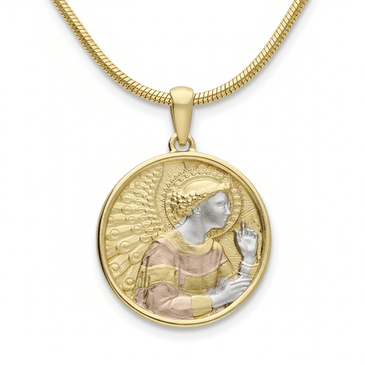 Sterling Silver Archangel Gabriel Pendant - Twelve Silver Trees