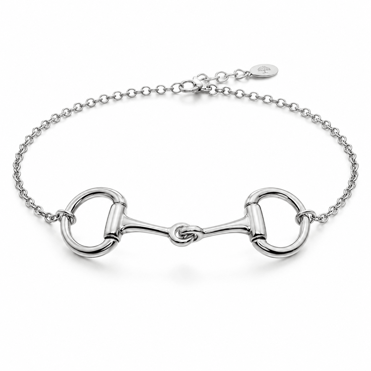Sterling Silver Classic Eggbutt Snaffle Bracelet - Twelve Silver Trees