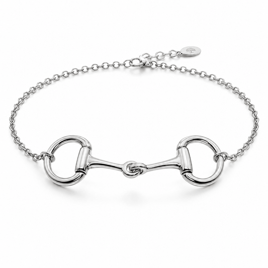 Sterling Silver Classic Eggbutt Snaffle Bracelet - Twelve Silver Trees