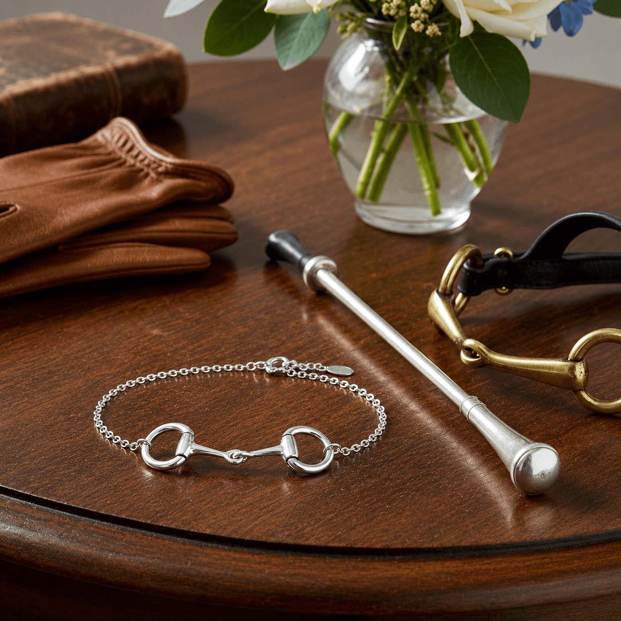 Sterling Silver Classic Eggbutt Snaffle Bracelet - Twelve Silver Trees
