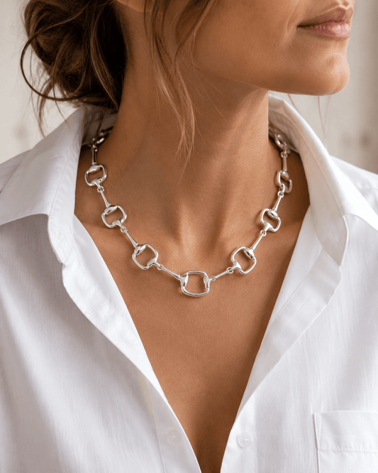 The Heavyweight Snaffle Necklace – Solid Sterling Silver - Twelve Silver Trees