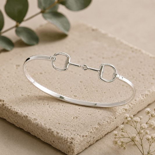Sterling Silver Snaffle Cuff Bracelet - Twelve Silver Trees