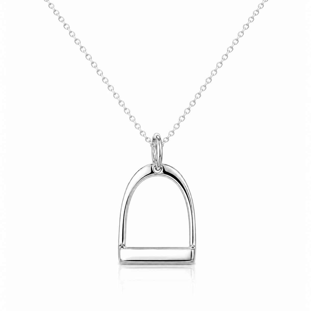 Handcrafted Sterling Silver Stirrup Pendant - Twelve Silver Trees