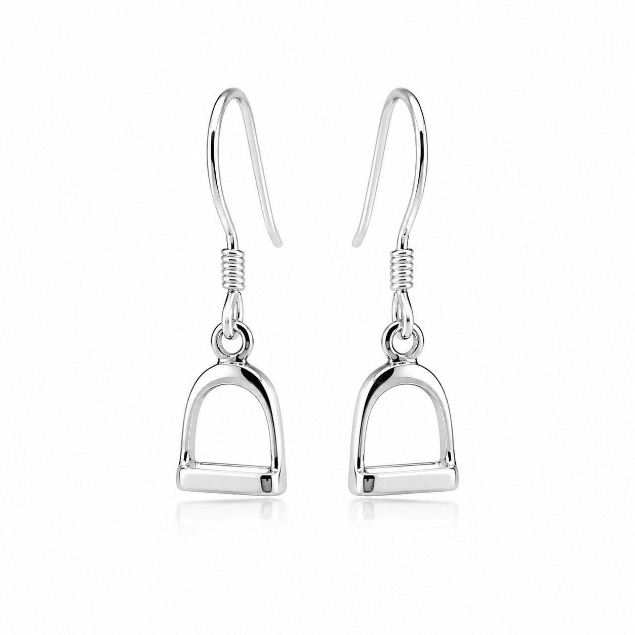 Sterling Silver Small Stirrup Hook Earrings - Twelve Silver Trees