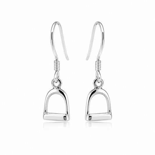 Sterling Silver Small Stirrup Hook Earrings - Twelve Silver Trees