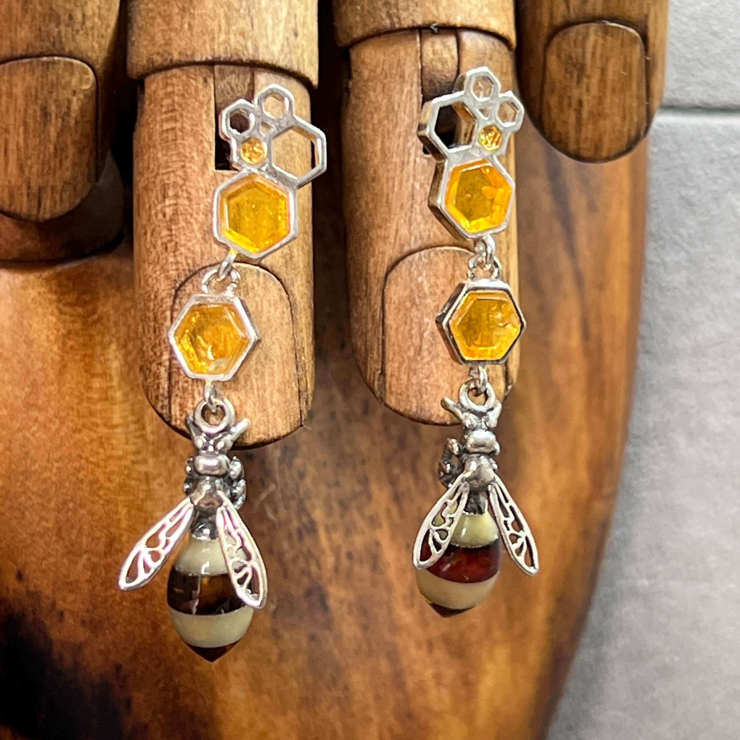 Amber sale drop earrings