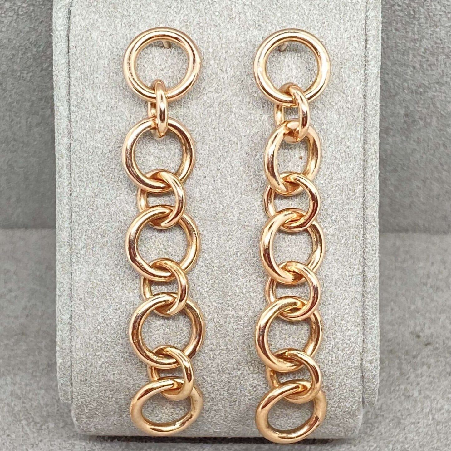 Chunky Gold Vermeil Chain Link Earrings - Twelve Silver Trees