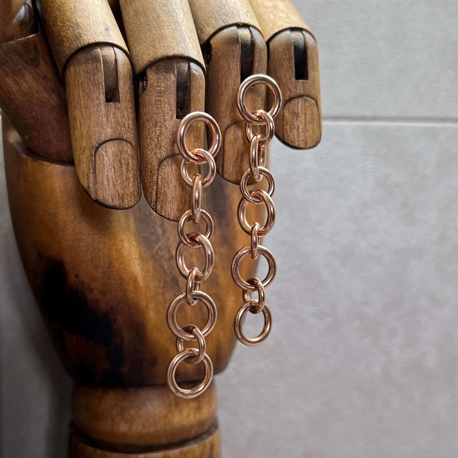 Chunky Gold Vermeil Chain Link Earrings - Twelve Silver Trees