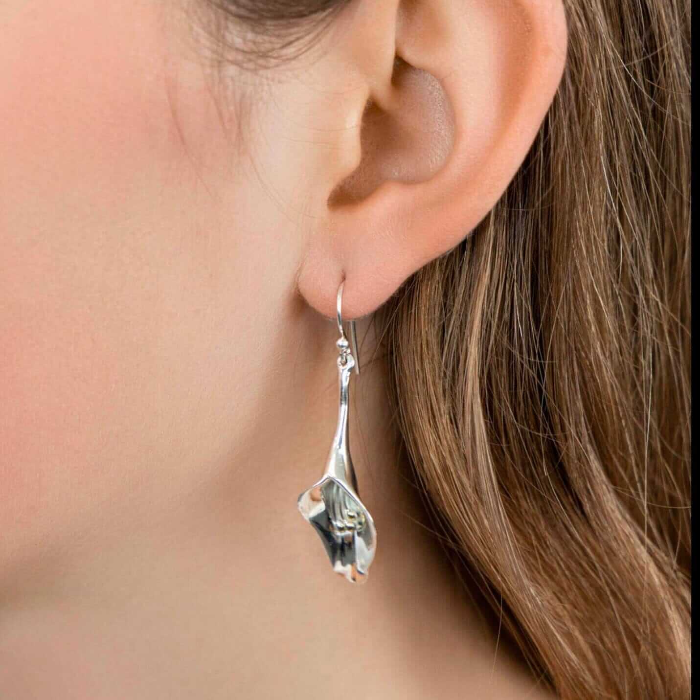 Calla hot sale lily earrings