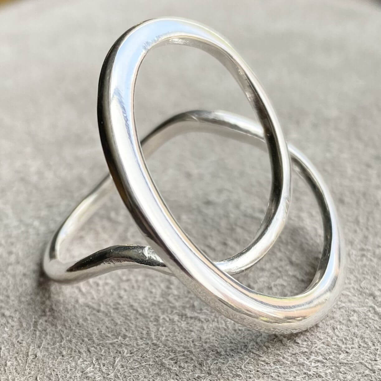 Contemporary Whirlpool Sterling Silver Wrap Around Ring - Twelve Silver Trees