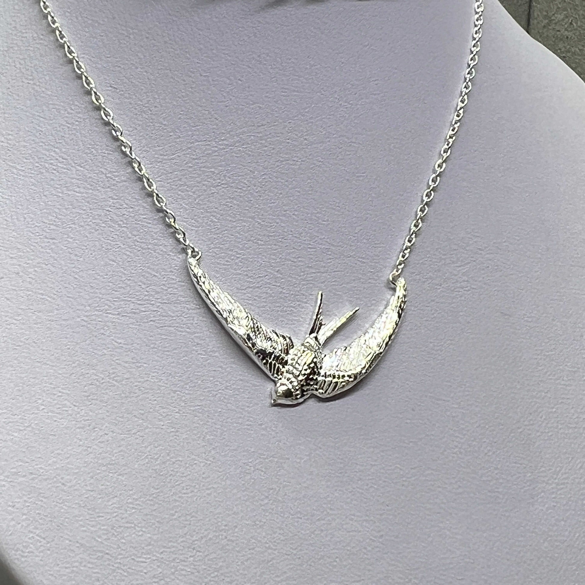 Swallow Necklace In Sterling Silver - Twelve Silver Trees