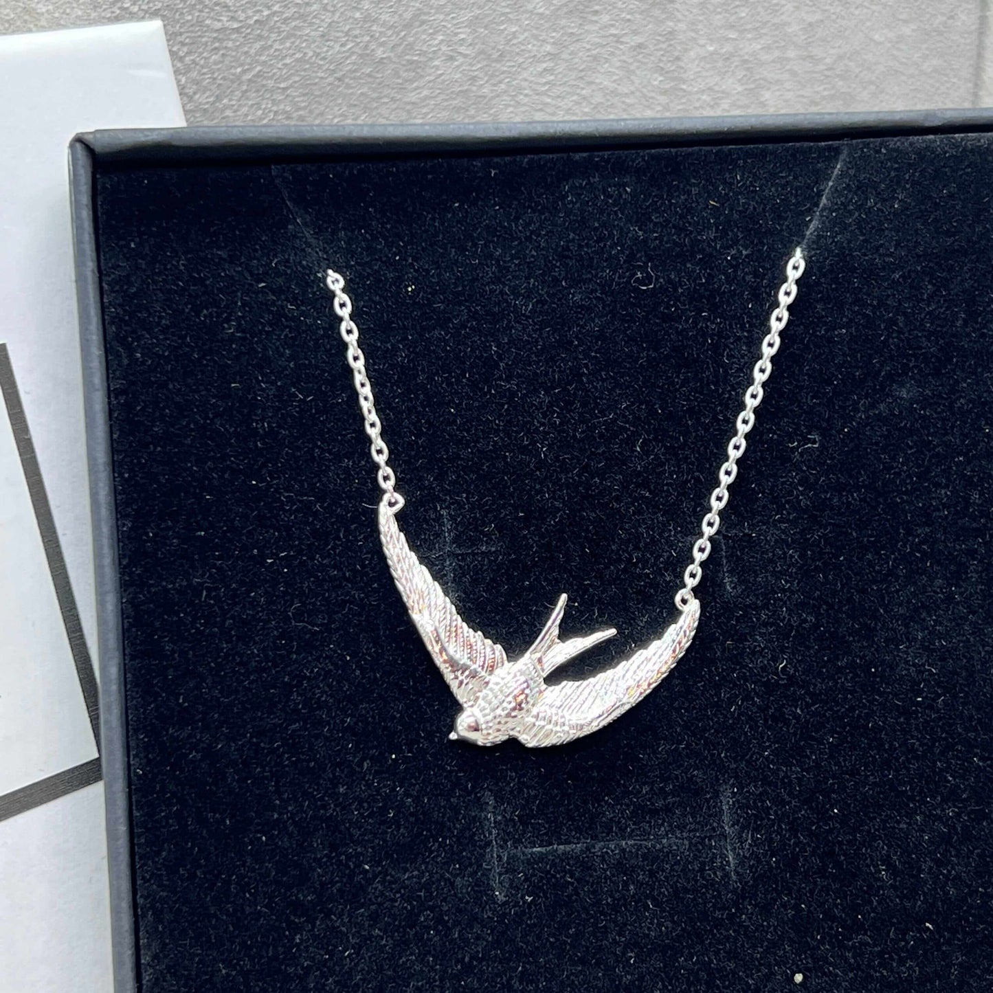 Swallow Necklace In Sterling Silver - Twelve Silver Trees